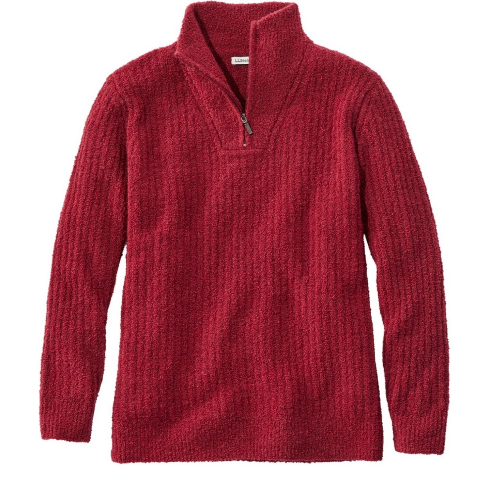 LL Bean Women's Cozy Cloud Sweater, Quarter-Zip
